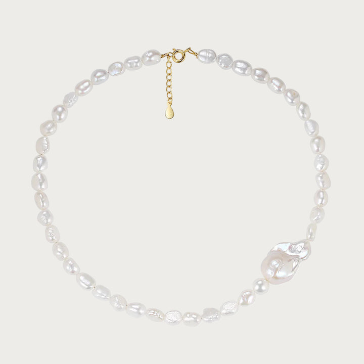 Collar Nusa Perla Grande Oro